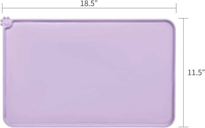 AUDWUD Silicone Waterproof Pet Feeding Mats,Anti Slip Bowl Pad,Dog Mat for Food and Water