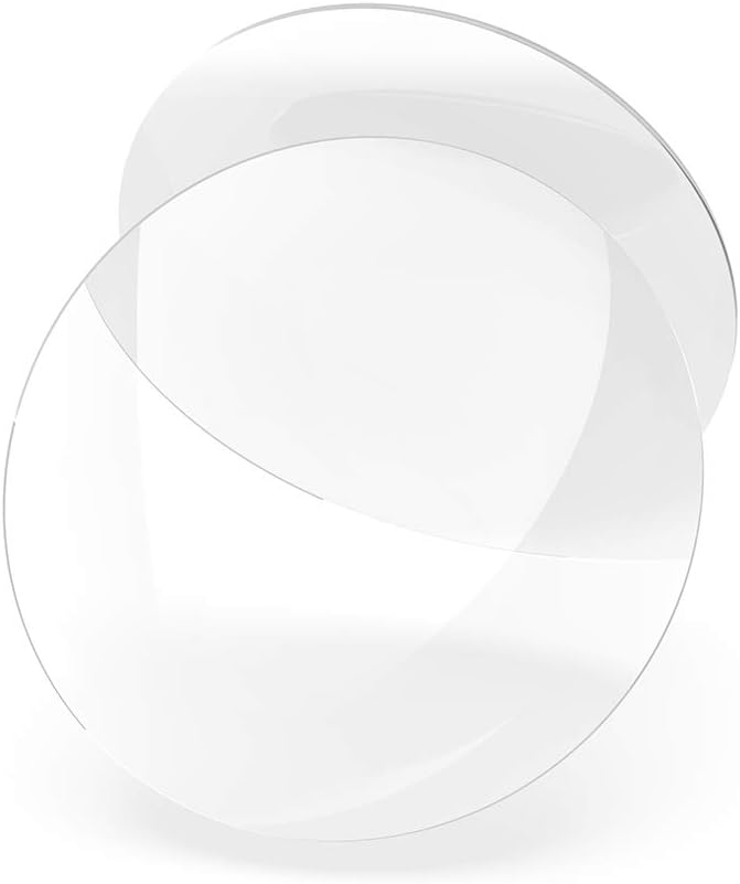 Strongest Door Knob Wall Shield, Transparent Round Soft Rubber Wall Protector Self Adhesive Door Handle Bumper Pack of 2 (Large Round Style 3.54", Clear)