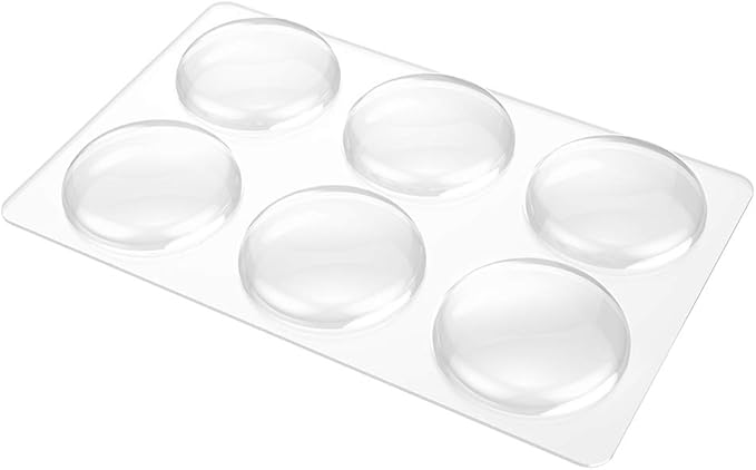Wall Door Handle Stopper - 6 PCS Clear Round Rubber Door Knob Wall Shields, Guard Cushion Bumper Protectors for Wall - Stronger Self-Adhesive Silencer (1.57" 6PCS, Clear)
