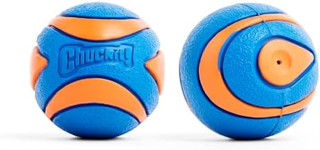 Chuckit! Ultra Squeaker Balls for Dogs, Floating Water Pet Toys, Durable Rubber Pet Toy, Bouncy Squeaky Fetch Balls for Dogs, Pack of 24, Medium (2.5")