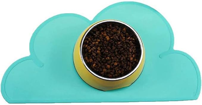 JiangYanus Dog Food Mat, Waterproof Dog Bowl Mat, Silicone Pet Feeding Mat for Food and Water Bowls, Nonslip Cats and Dogs Food Placemat Tray, Raised Edges to Prevent Water Spills on Floors