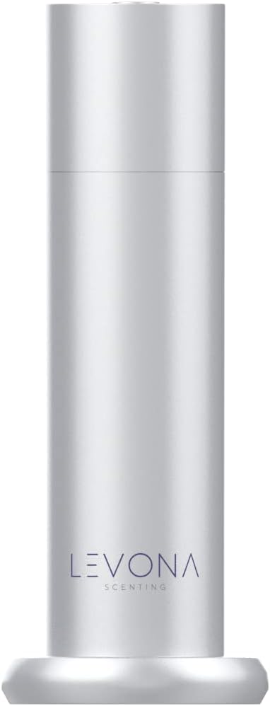 Levona Scent Waterless Diffuser: Scent Air Machine for Home - Smart Diffuser for Essential Oils - Essential Oil Plug in Diffuser for Hotel Room - Brushed Silver (120ml Oil Included)