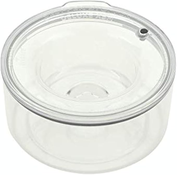 Slopper Stopper Dripless Water Bowl - Tritan Plastic Bowl Unit - for XSM Small Breed Dogs & Cats 0-20 Lbs, 6.85” Dia, 1.25 Quart Capacity