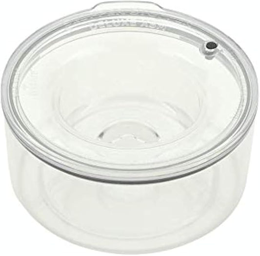 Slopper Stopper Dripless Water Bowl - Tritan Plastic Bowl Unit - for XSM Small Breed Dogs & Cats 0-20 Lbs, 6.85” Dia, 1.25 Quart Capacity