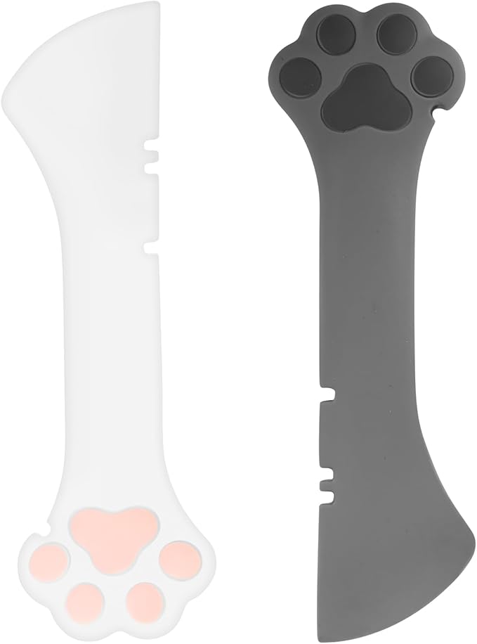 Yummy Sam 2 Pcs Cat Food Spoon and Scoop For Pet Canned Wet Food, Mini Cat Dog Feed Spatula Pet Can Opener for Dogs Cats Feeding Can Easy Clean Jars Scraper for Feeding Dog Cans