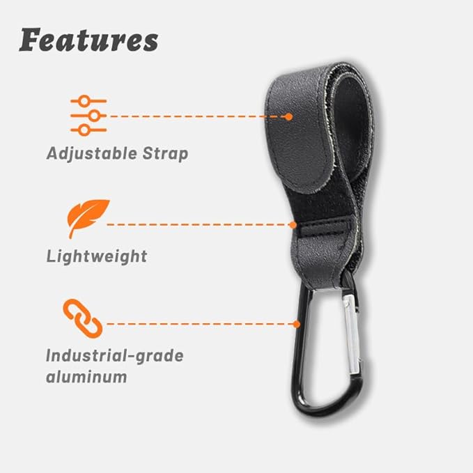Stroller Hook Universal Stroller Clip Baby Travel Essential Wheelchair Accessories Gear for Bag 4pcs Aluminum Hook