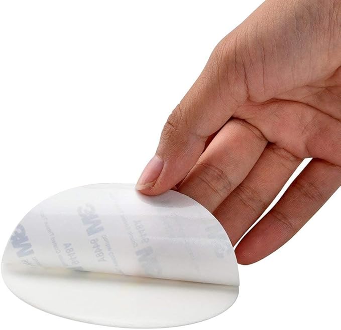 Door Knob Wall Shield, Large White Round Soft Door Stopper Wall Protector,Self Adhesive Door Handle Bumper 2 PCS (Large Round Style 3.54", White)