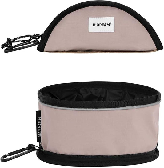 Dog Collapsible Water Bowl Light Pet Food Bowls for Travel Portable Outdoor Dog Dish 1000ml Large Capacity Cat Bowl with Clasp for Camping Walking (Pink)