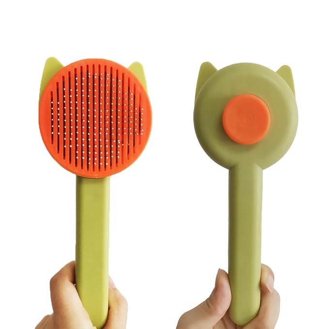 10PCS Cat & Dog Grooming Kit, Self-Cleaning Brush Removes Loose Hair, Pet Bath Brush, Massage Glove, Nail Clipper, Flea Comb