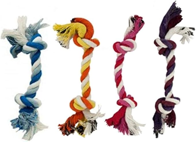 Puppy Rope Toys for Small Dogs - Puppy Teething Toys - Knots Dog Toy for Smart Newborn Pet and High Active Puppies - Doggy Mini Dental Pack of 4