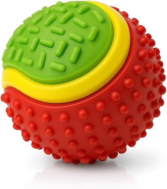 PetBox Soft Squeaky Rubber Toy Ball with Rattle Noise for Dogs - 3.2" Diameter