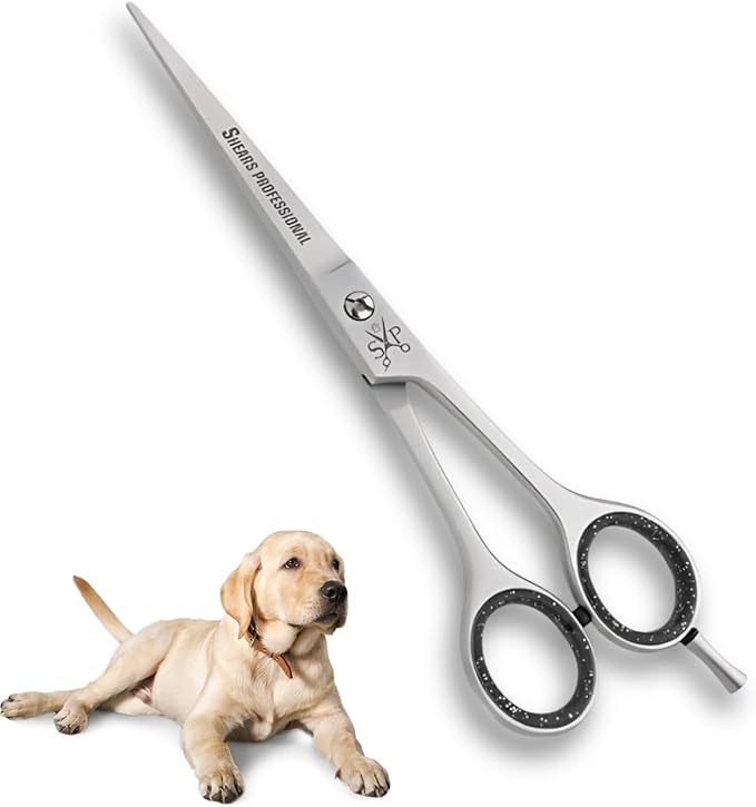 Hair Cutting Scissors, All Purpose 7 Inch Stainless Steel, Sharp Edge Blades, Dog Grooming Scissors, Hair Shears for Barber, Hairdressing Scissor for Haircut and Dogs