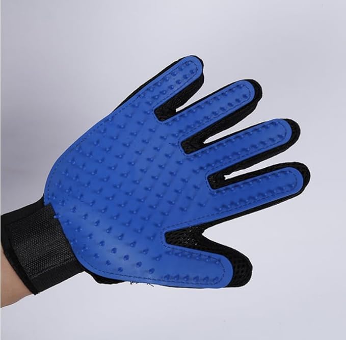 GentleGroom 259-Tip Pet Grooming Glove for Dogs & Cats – Deshedding & Hair Removal Mitt, Fur Peels Off Clean, Washable, Adjustable Wrist