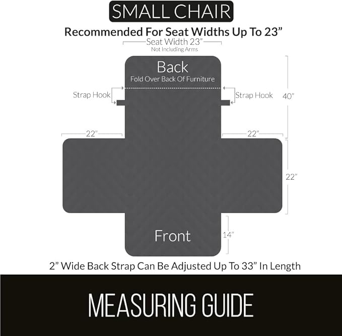 Sofa Shield Couch Armchair Covers for Dogs, Reversible Furniture Protector with Strap, Stain and Tear Resistant Cushion Cover, 23 inch Seat, Machine Washable Slipcover Pets, Cats, Latte Linen