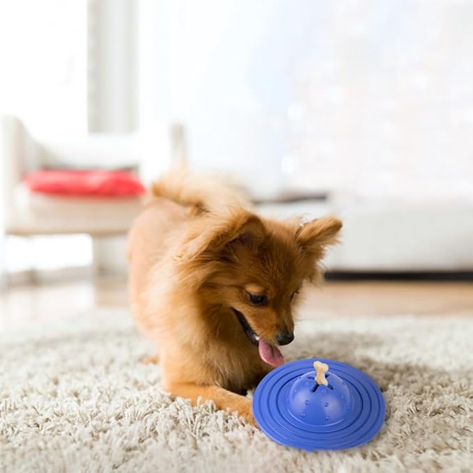 Eco Rubber Chuck & Treat Sky Saucer - Orange - Long Lasting Dog Chew Toys for Aggressive Chewers Strong Dog Toy for Dogs Durable Puppy Toys