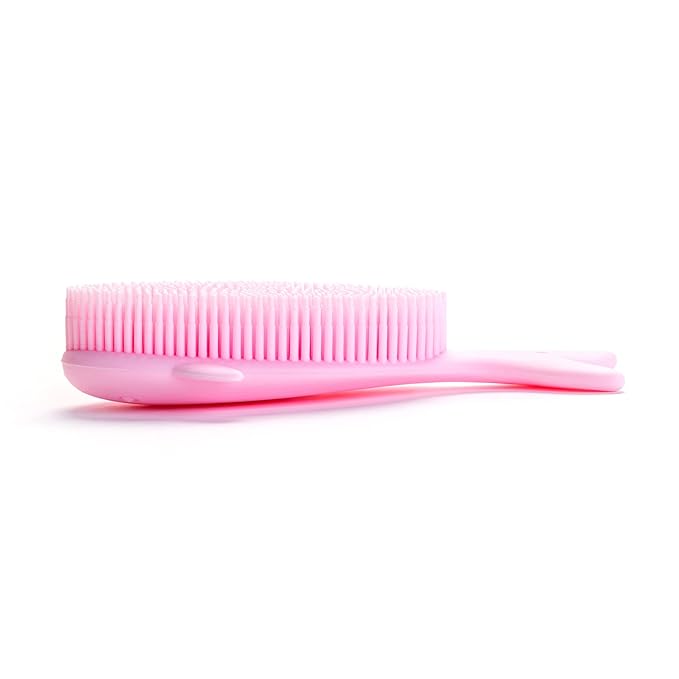 Premium Sensory Brushes for Kids or Autism,Soft Silicone Body Scrubber,2 in 1 Sensory Room Occupational Therapy,Silicone Loofah,Pets Shower Brush Bath Brush Shampoo Brush(Whale-Pink)
