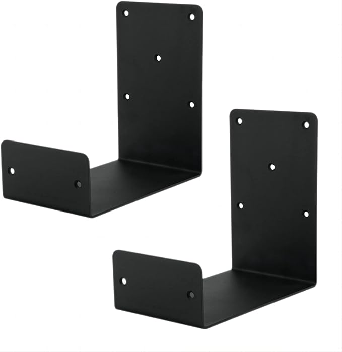 Heavy Duty Mantel Brackets，Floating Shelf Fireplace Bracket，U-Shaped Beam-Style Mantel Support(2 Packs). (8x8x5)