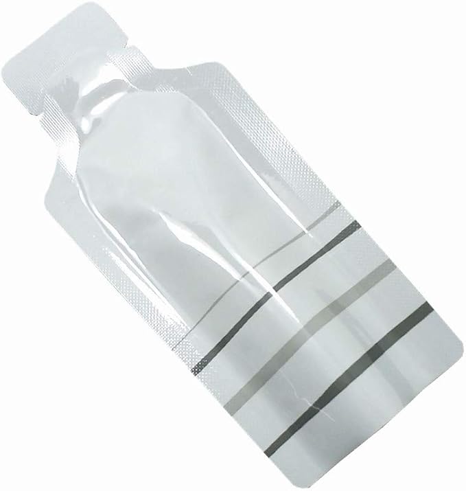 PABCK 100 Pcs Disposable Open Up Mylar Storage Bags Cosmetic Shampoo Liquid Containers Sample Pouch Heat Seal Foil Bag Travel Use Packets for Toiletries Skincare Lotion (White, 1.97x4.33 inch)