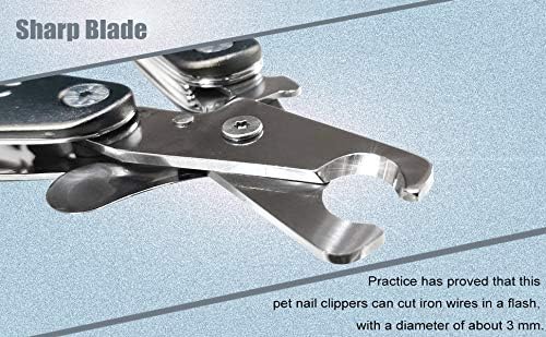 2025 Quiet Design Nail Clippers for Anxiety Sensitive Dogs, Sharp Blade Cut Through Thick Nail Smoothly, 3 in 1 Compact Build-in Nail File & Comb, Heavy Duty Manual Professional Dog Nail Clipper