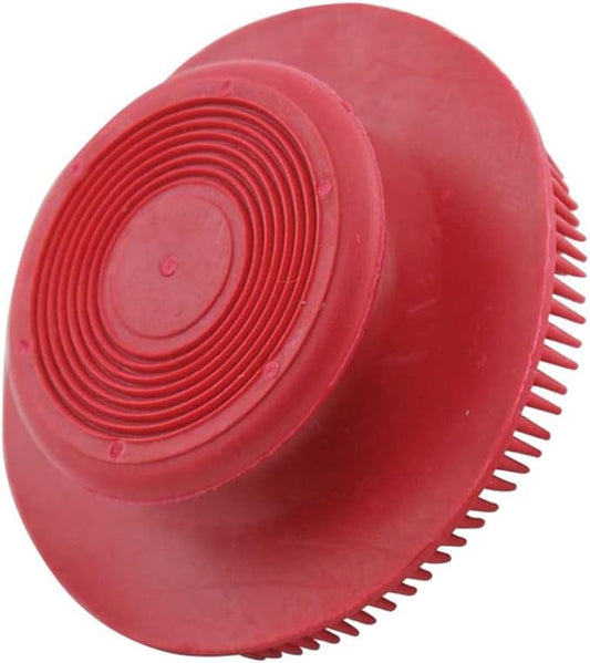 Paw Brothers Soft Rubber Curry Brush Dogs, Small Short Hair Dogs and Cats, Dog Bath Brush, Reduce Shedding, Gentle Bristles for Grooming, Massage and Stimulates Hair, Remove Loose Fur, Red, 2.8 Inch