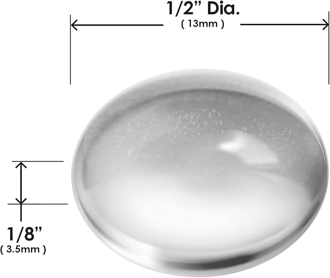 Slipstick Premium Cabinet Door Bumpers 1/2” Round Clear Adhesive Pads, Cabinet Stoppers, Rubber Bumpers for Drawers, Cupboards, Cutting Boards, Glass Tops, Picture Frames, Furniture, 40 Pcs Dampers