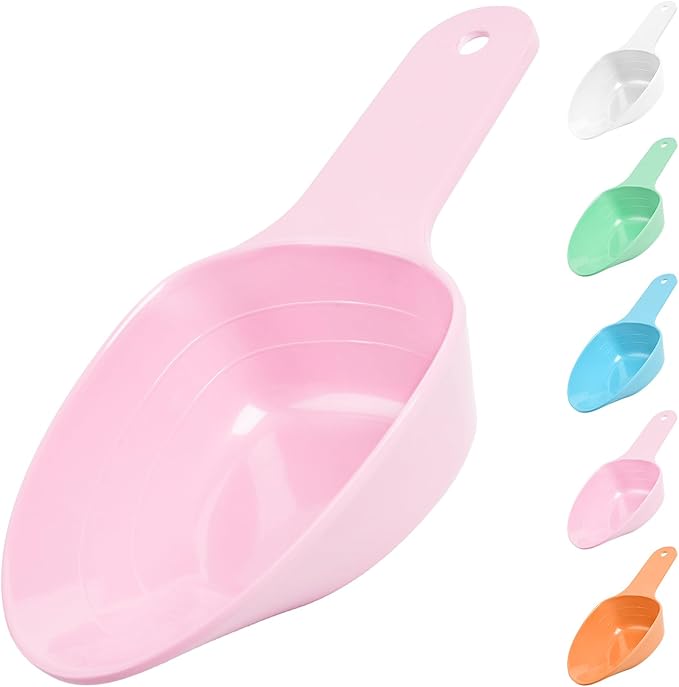 FURMYLOVE Dog Food Scoop-Melamine Pet Food Measuring Cup - 1 Cup 1/2 Cup 1/4 Cup Dog Cat Bird and Rabbit Food Feeding Scoop Dishwasher Safe - Pink