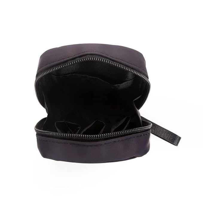 Hekyip Mini Cosmetic Bag, Travel Makeup Pouch, Portable Waterproof Cosmetic Pouch for Girls Women, Mini (Mini All Black)