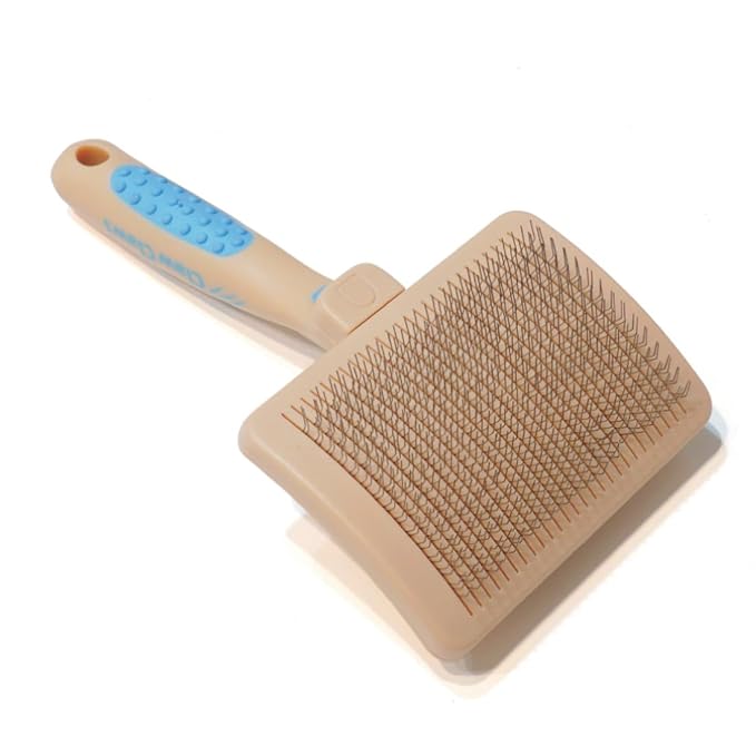 Claw Claws Pet Slicker Brush for Large Dogs, Plastic Handle, Gently Remove Tangled and Mats Hair, Pet Grooming Brush Tool, Sheepskin Wool Carders (5" Pad Quick Cleaning)