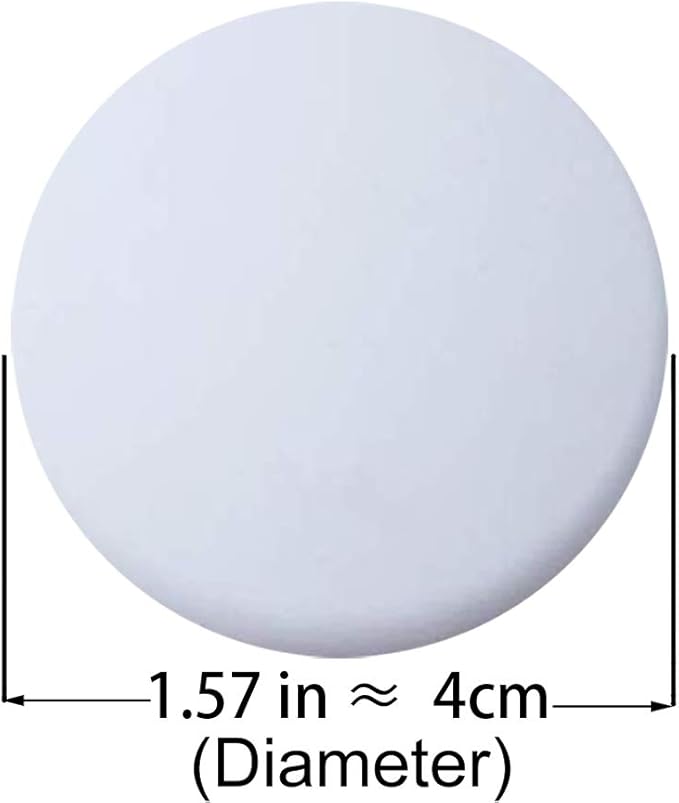 Door Knob Wall Shield, 6PCS White Round Soft Rubber Wall Protector Self Adhesive Door Handle Bumper (Small Round 1.57 Inch 6PCS, White)