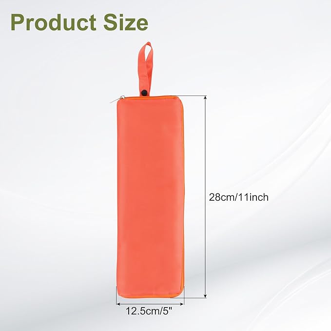 uxcell Wet Umbrellas Bag, 11 x 5 Inch Waterproof Oxford Cloth Reversible Umbrellas Sleeve Cover Portable Waterproof Case for Wet Travel Folding Umbrellas Travel Home Outdoor, Orange