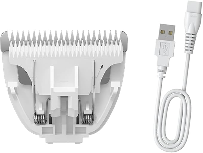 Founouly Upgrade Your Pet Grooming Game Professional Replacement Blades and Charging Cord - Safe, Sharp, and Easy to Use