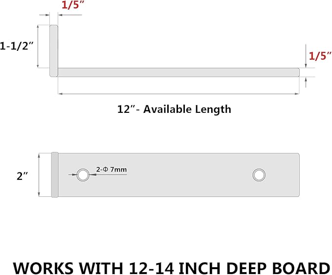 12-Pack 12 Inch Floating Shelf Brackets, Heavy Duty Hidden Shelves Bracket for Small Shelf, Kitchen Shelf, Nursery Shelf, Black Powder Coated Steel