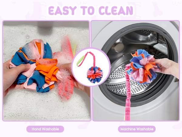 KrauzPet Snuffle Ball with Bungee Tug, Tug of War Rope Toys for Small Medium Dogs, Interactive Dog Toys Puppy Training Pull Toy for Exercise & Interactive Play Games (Pink)