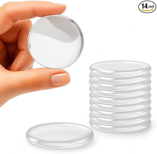 Strongest Home Clear Rubber Door Knob Wall & Door Handle Stopper, 2 Inch, 14 Piece Set, Guard Door Bumper Silencer, Self-Adhesive