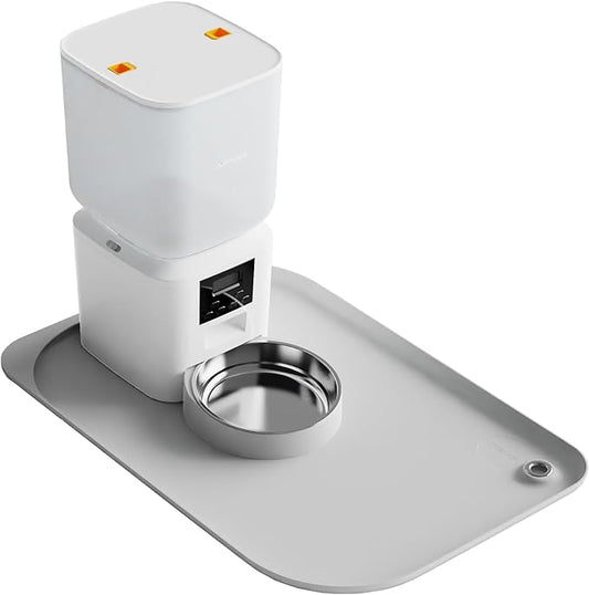 Dog & Cat Mat for Food and Water - Nityers Dog Food Mat for Floors Waterproof with Pocket, High Raised Edges, Thicker BPA Free Silicone, Pet Feeding mat for Bowl, Automatic pet Feeder, Water Fountain