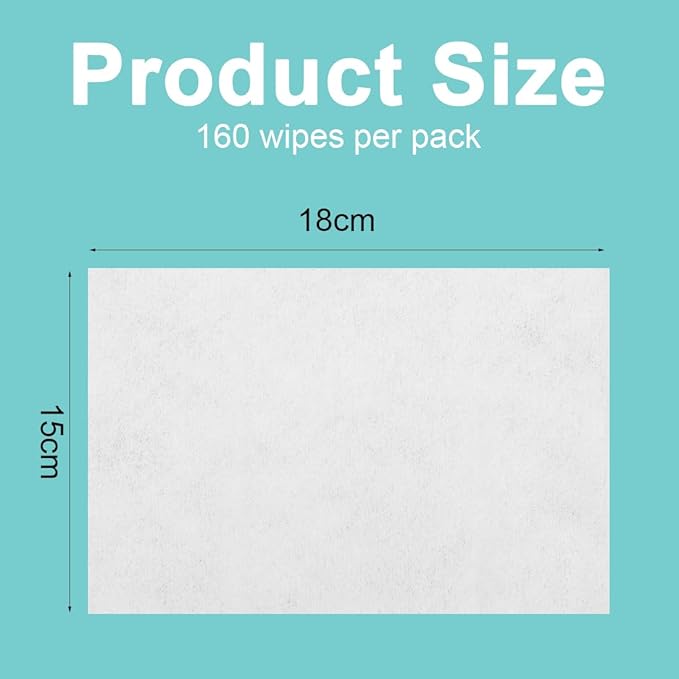 YJWZWE Pet Wipes 160 Count Dog Cleaning Wipe Gentle Paw Wipes for Grooming Ears, Body and Butt, 15 x 18CM