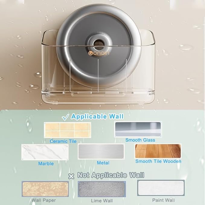 Toothbrush Holder for Bathroom Wall Mounted, 5 Slots Acrylic Toothbrush and Toothpaste Organizer Removable Dividers, Large Capacity Electric Toothbrush Holder for Family Bathroom Accessories, Clear