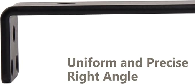 4-Pack 6 Inch Floating Shelf Brackets, Heavy Duty Hidden Shelves Bracket for Small Shelf, Kitchen Shelf, Nursery Shelf, Black Powder Coated Steel