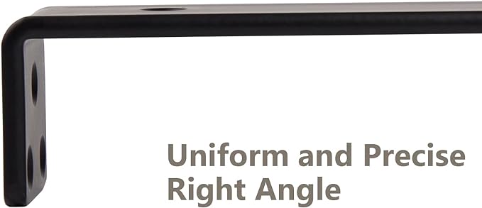 8-Pack 8 Inch Floating Shelf Brackets, Heavy Duty Hidden Shelves Bracket for Small Shelf, Kitchen Shelf, Nursery Shelf, Black Powder Coated Steel