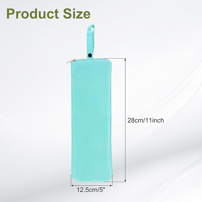uxcell Wet Umbrellas Bag, 11 x 5 Inch Waterproof Oxford Cloth Reversible Umbrellas Sleeve Cover Portable Waterproof Case for Wet Travel Folding Umbrellas Travel Home Outdoor, Light Blue
