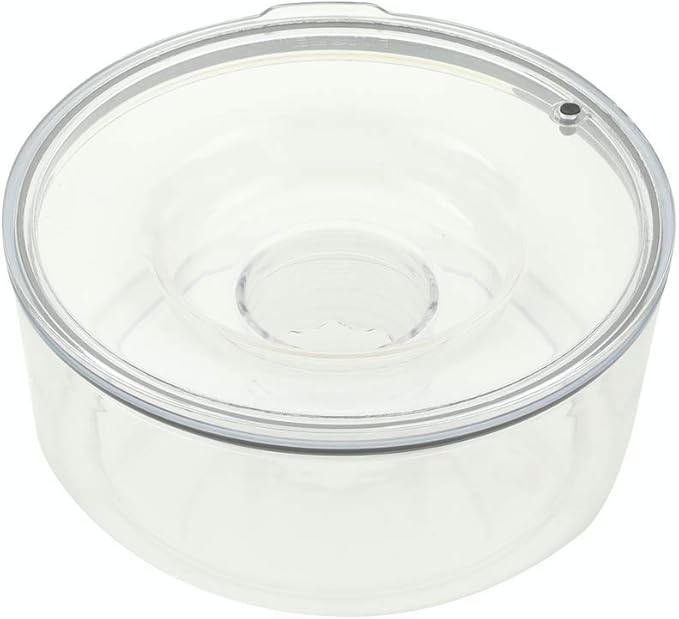 Slopper Stopper Dripless Water Bowl - Tritan Plastic Bowl Unit - for Large Breed Dogs 51-85 Lbs, 9.84” Dia, 1 Gallon Capacity
