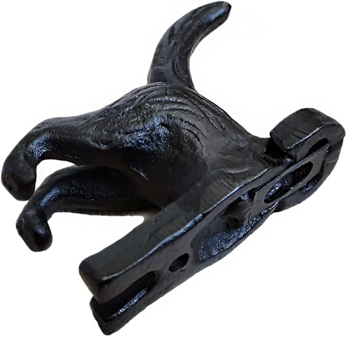 Lulu Decor, Cast Iron Labrador Black, Chocolate Brown & Cream Dog Tail Hooks (3 Dog Tail Hooks)