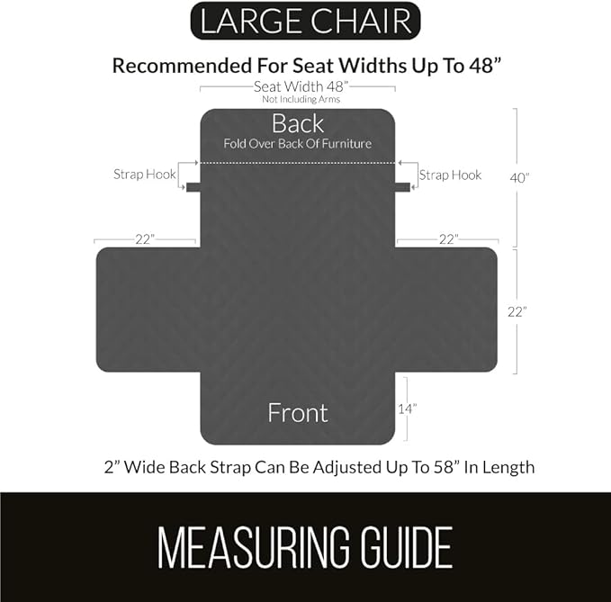 Sofa Shield Armchair Slip Cover with Patented Strap, Cushion Protector, US Designed Reversible Stain and Dog Tear Resistant Slipcover, 48 inch Seat, Washable Covers for Dogs Pets, Burgundy Tan