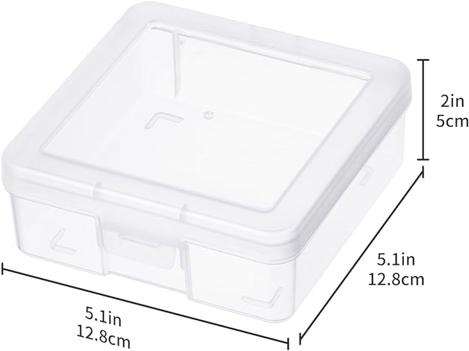 novelinks Plastic Clear Storage Containers for Organizing, Craft Storage Organizers and Stackable Storage Bins with Lids for Pencil Box, Bead, Cookie Cutter, Board Game (18 Pack Small)