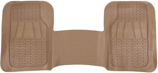 BDK Heavy Duty Diamond Complementary Rubber Rear Floor Mats Liners, All Weather Protection, Designed for Trucks Cars Sedan SUV
