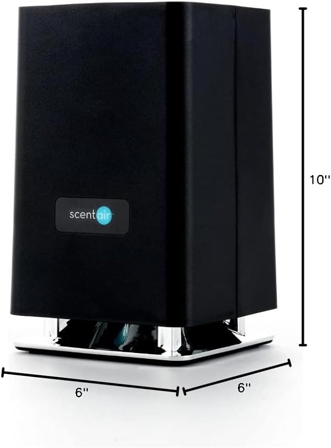 ScentAir Whisper Home | Diffuser Machine, Scents up to 800 Sq. Ft Room, Compatible with Alexa & Google, WiFi & Bluetooth Enabled, Cartridge Sold Separately, Black