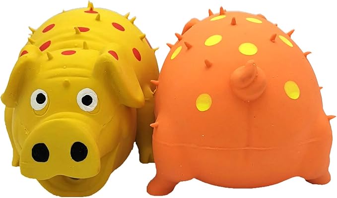 Hoiasem 2 Pack Latex Pig Dog Toys That Oinks for Small Medium Large Dogs
