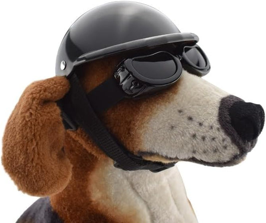 Pet Motorcycle Helmet Cat Dog Motorcycle Safety Hat Small Mini Biker Hat Handsome (S(Head Circumference 26cm)