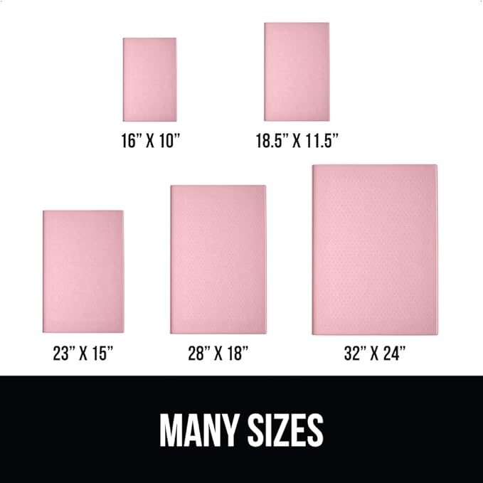 GORILLA GRIP 100% Waterproof Raised Edge BPA Free Silicone Pet Feeding Mat, Dog Cat Food Mats Contain Spills Protects Floors, Placemats for Cats and Dogs Water Bowl, Pets Accessories 23x15 Pink