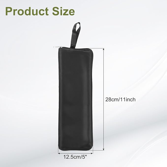 uxcell Wet Umbrellas Bag, 11 x 5 Inch Waterproof Oxford Cloth Reversible Umbrellas Sleeve Cover Portable Waterproof Case for Wet Travel Folding Umbrellas Travel Home Outdoor, Black